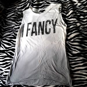 Forever 21 I FANCY chain sleeve embellished top